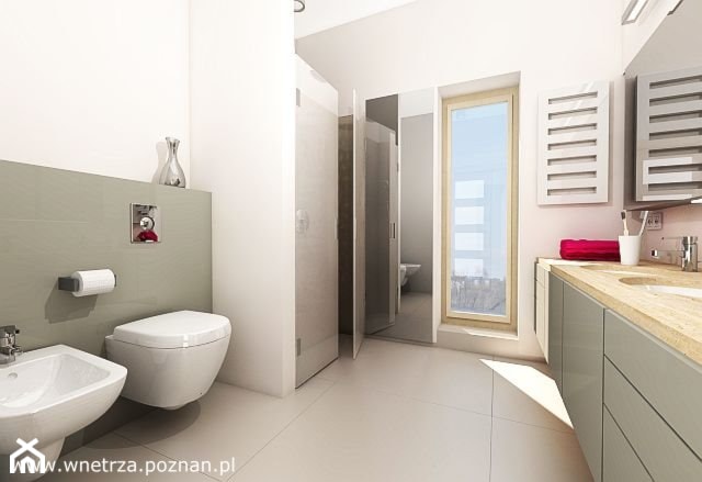 Łazienka przy sypialni - Łazienka, styl nowoczesny - zdjęcie od APA ARCHES sp. z o.o. sp.k.