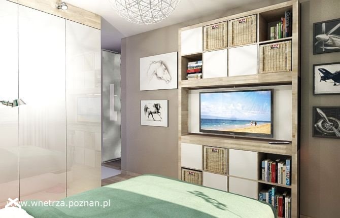 Pokój dzienny i sypialnia - Salon, styl nowoczesny - zdjęcie od APA ARCHES sp. z o.o. sp.k. - Homebook