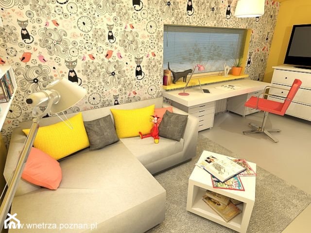 Pokój w kotki - Pokój dziecka, styl nowoczesny - zdjęcie od APA ARCHES sp. z o.o. sp.k.