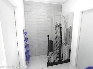 Łazienka z dużym prysznicem (2 wersje projektu)
