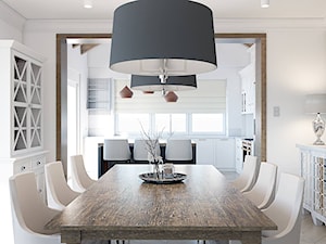 Dom dla rodziny - Średnia biała jadalnia jako osobne pomieszczenie, styl nowoczesny - zdjęcie od BEZ CUKRU studio projektowe
