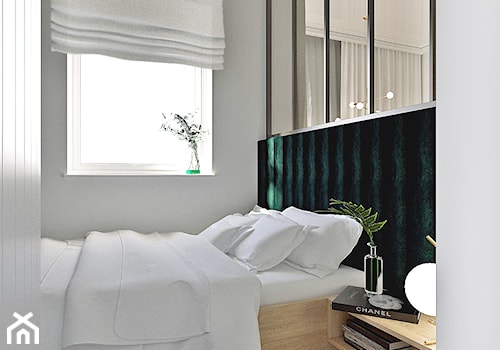 Mieszkanie na wynajem krótkoterminowy - Gdańsk - Średnia szara sypialnia, styl nowoczesny - zdjęcie od BEZ CUKRU studio projektowe