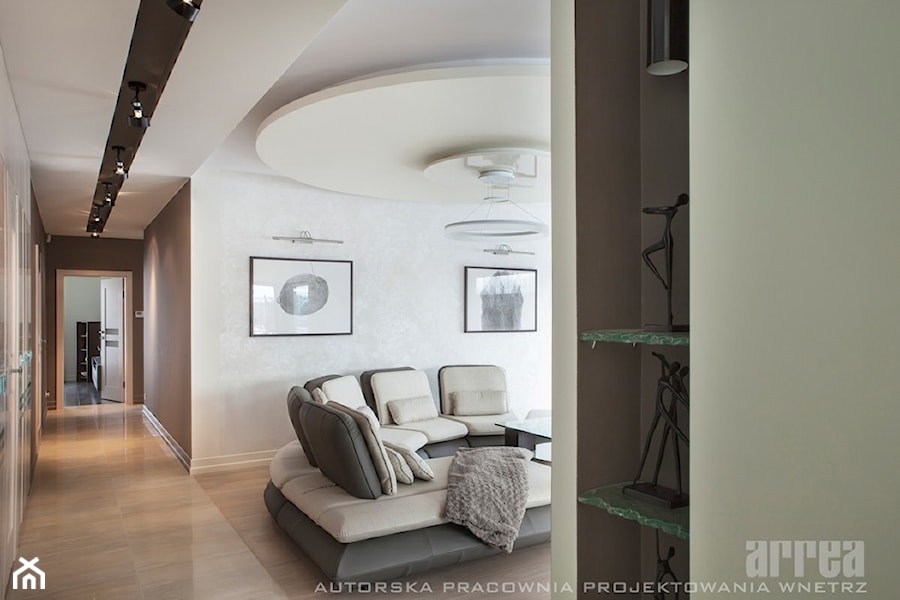 Dom w Łęknicy I - Hol / przedpokój, styl nowoczesny - zdjęcie od ARREA Autorska Pracownia Projektowania Wnętrz