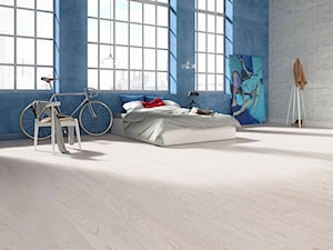 JEANS COLLECTION - Duża biała niebieska sypialnia, styl industrialny - zdjęcie od Baltic Wood