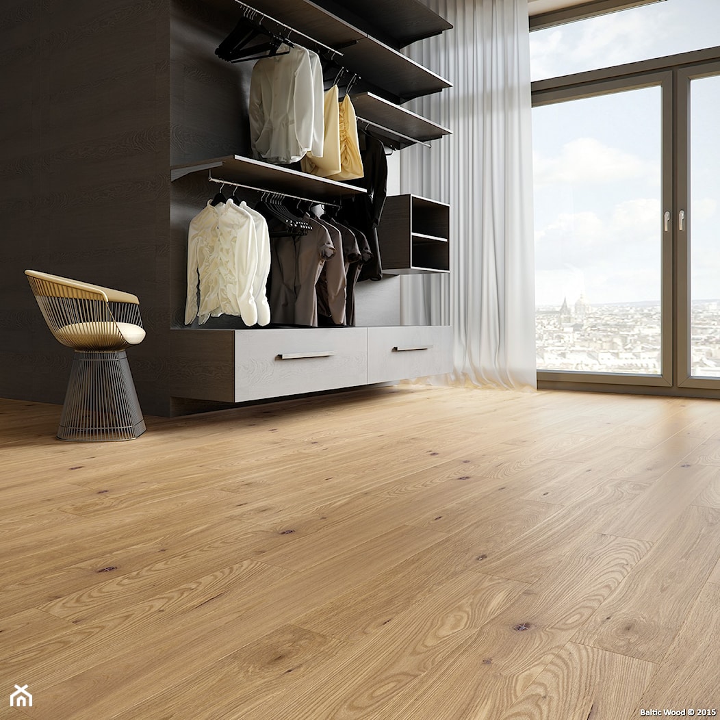 NO LIMITS COLLECTION - Mała otwarta garderoba przy sypialni z oknem - zdjęcie od Baltic Wood - Homebook