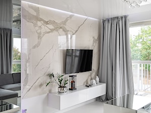 Mirror Apartment - Salon - zdjęcie od Lasak Projektowanie