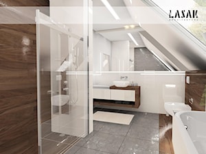 Projekt nowoczesnej łazienki - zdjęcie od Lasak Projektowanie