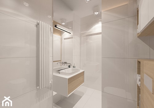 Mieszkanie Bemowo - Mała bez okna łazienka, styl nowoczesny - zdjęcie od Kameleon - Kreatywne Studio Projektowania Wnętrz