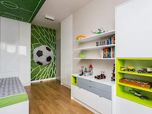 Mieszkanie Praga, Warszawa - Średni szary zielony pokój dziecka dla dziecka dla nastolatka dla chłopca dla dziewczynki, styl nowoczesny - zdjęcie od Kameleon - Kreatywne Studio Projektowania Wnętrz
