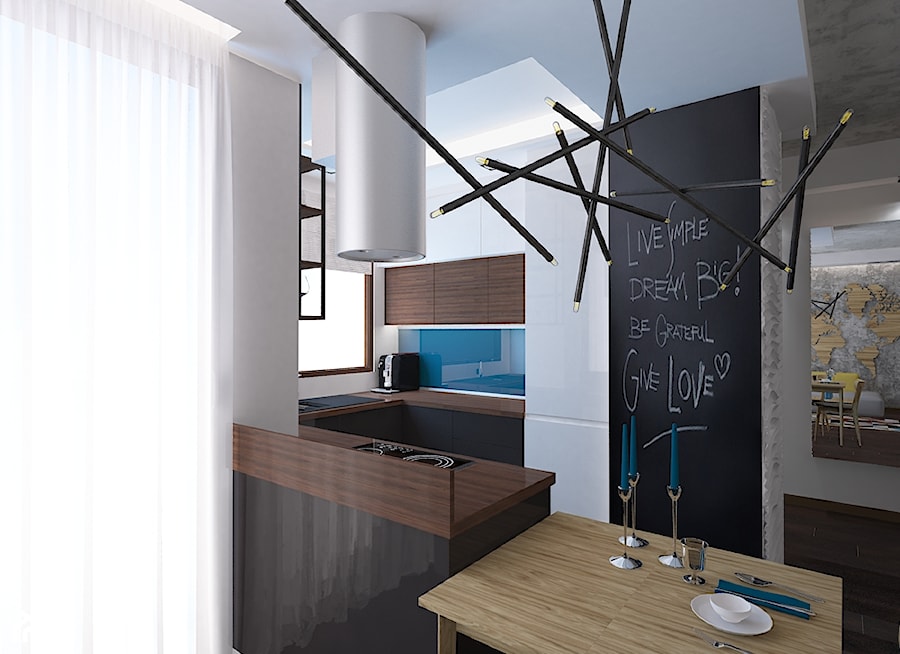 mieszkanie, Warszawa, Mokotów - Kuchnia, styl nowoczesny - zdjęcie od Kameleon - Kreatywne Studio Projektowania Wnętrz