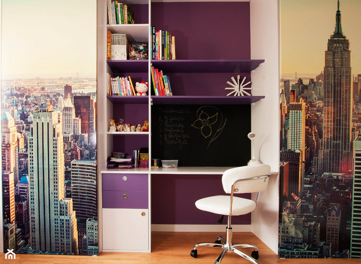 Pokój dziewczynki z pomysłową szafą - Pokój dziecka, styl nowoczesny - zdjęcie od Kameleon - Kreatywne Studio Projektowania Wnętrz - Homebook