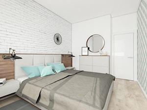 Mieszkanie Warszawa, Wola 2 - Duża sypialnia, styl nowoczesny - zdjęcie od Kameleon - Kreatywne Studio Projektowania Wnętrz