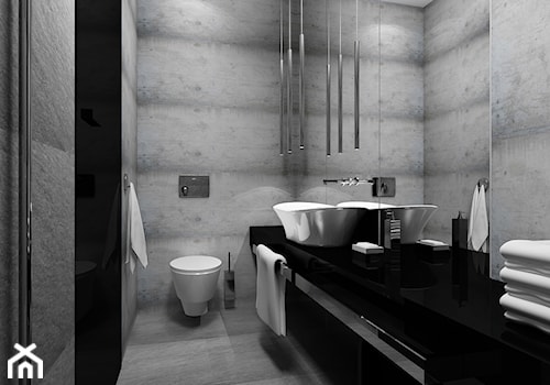 Łazienka w czerni - zdjęcie od Kameleon - Kreatywne Studio Projektowania Wnętrz