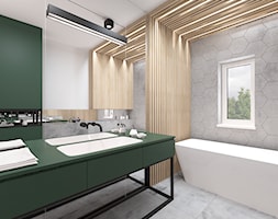 Dom Siedlce 2 - Średnia łazienka z oknem, styl nowoczesny - zdjęcie od Kameleon - Kreatywne Studio Projektowania Wnętrz - Homebook
