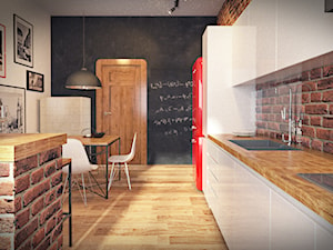 Kuchnia w stylu loftowym, industrialnym - zdjęcie od Kameleon - Kreatywne Studio Projektowania Wnętrz