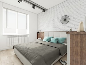 Mieszkanie Warszawa, Wola 2 - Średnia biała sypialnia, styl nowoczesny - zdjęcie od Kameleon - Kreatywne Studio Projektowania Wnętrz