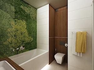 Mieszkanie Wilanów - Średnia na poddaszu bez okna łazienka, styl nowoczesny - zdjęcie od Kameleon - Kreatywne Studio Projektowania Wnętrz