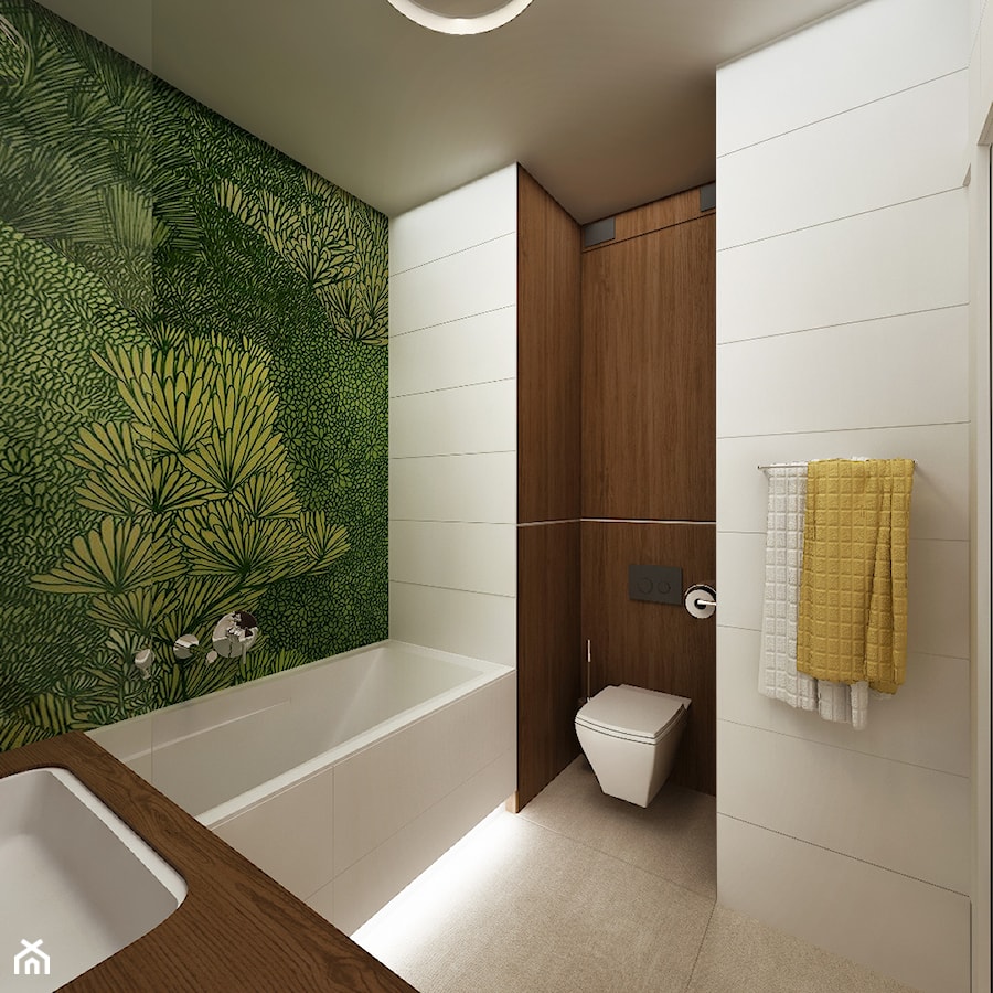 Mieszkanie Wilanów - Średnia na poddaszu bez okna łazienka, styl nowoczesny - zdjęcie od Kameleon - Kreatywne Studio Projektowania Wnętrz