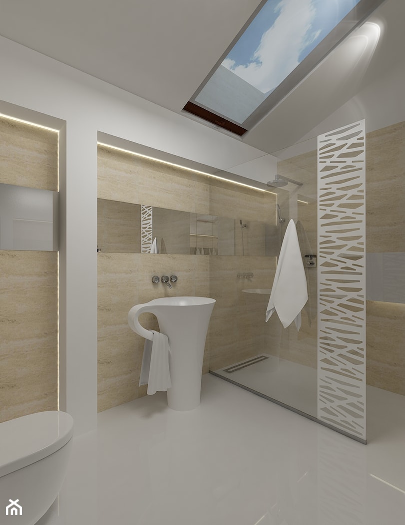 Łazienka przy saunie - zdjęcie od Kameleon - Kreatywne Studio Projektowania Wnętrz - Homebook