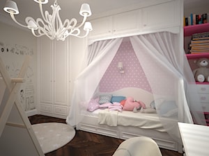 dom Drawsko Pomorskie - Średni biały pokój dziecka dla dziecka dla dziewczynki, styl nowoczesny - zdjęcie od Kameleon - Kreatywne Studio Projektowania Wnętrz