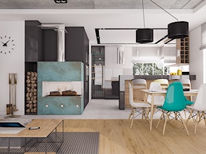 Kuchnia połączona z salonem - przegląd inspiracji - Jadalnia, styl nowoczesny - zdjęcie od Kameleon - Kreatywne Studio Projektowania Wnętrz
