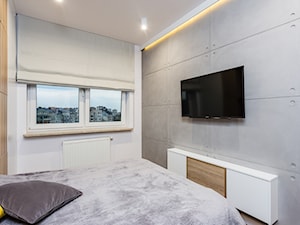 Mieszkanie Praga Południe - Średnia biała sypialnia - zdjęcie od Kameleon - Kreatywne Studio Projektowania Wnętrz