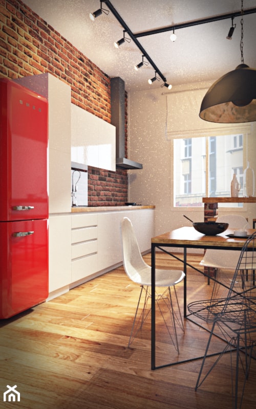 Kuchnia w stylu loftowym, industrialnym - zdjęcie od Kameleon - Kreatywne Studio Projektowania Wnętrz