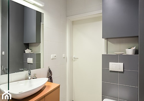mieszkanie, Warszawa, Włochy - Mała bez okna łazienka, styl nowoczesny - zdjęcie od Kameleon - Kreatywne Studio Projektowania Wnętrz