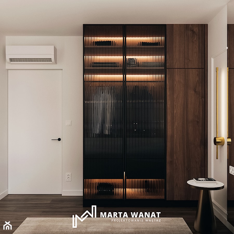 Eleganckie mieszkanie na wynajem - Garderoba, styl glamour - zdjęcie od Marta Wanat Projektowanie wnętrz