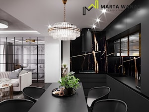 Współczesna elegancja - Kuchnia, styl glamour - zdjęcie od Marta Wanat Projektowanie wnętrz