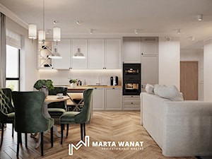 Eleganckie mieszkanie w stylu New Hamptons - Kuchnia, styl tradycyjny - zdjęcie od Marta Wanat Projektowanie wnętrz