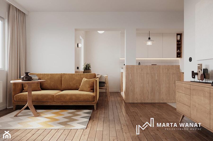 Modernistyczny minimalizm - Salon, styl minimalistyczny - zdjęcie od Marta Wanat Projektowanie wnętrz