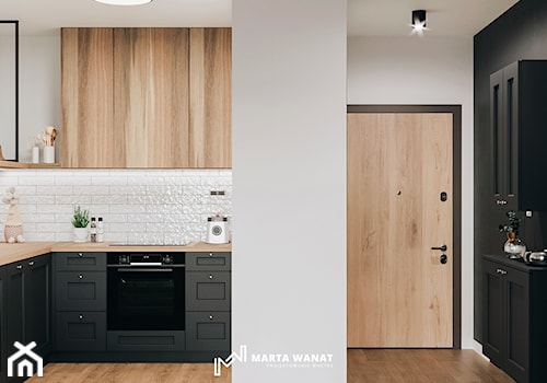 Black & white - Kuchnia, styl minimalistyczny - zdjęcie od Marta Wanat Projektowanie wnętrz