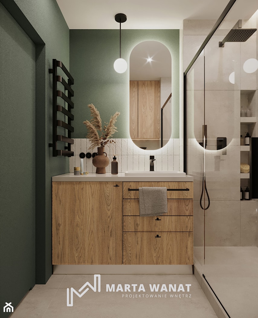 Modernistyczny minimalizm - Łazienka, styl minimalistyczny - zdjęcie od Marta Wanat Projektowanie wnętrz - Homebook