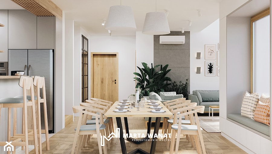 Eko dom - Salon, styl skandynawski - zdjęcie od Marta Wanat Projektowanie wnętrz