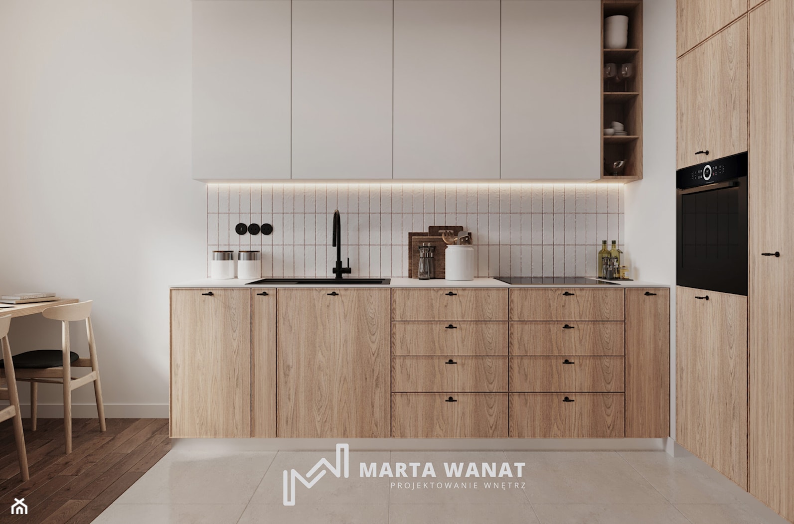 Modernistyczny minimalizm - Kuchnia, styl minimalistyczny - zdjęcie od Marta Wanat Projektowanie wnętrz - Homebook