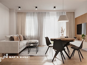 Mieszkanie w Szczecinie - Salon, styl nowoczesny - zdjęcie od Marta Wanat Projektowanie wnętrz