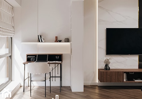 Eleganckie mieszkanie na wynajem - Biuro, styl glamour - zdjęcie od Marta Wanat Projektowanie wnętrz