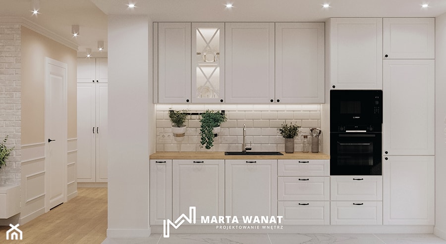 Hamptons - mieszkanie dla rodziny - Kuchnia, styl tradycyjny - zdjęcie od Marta Wanat Projektowanie wnętrz