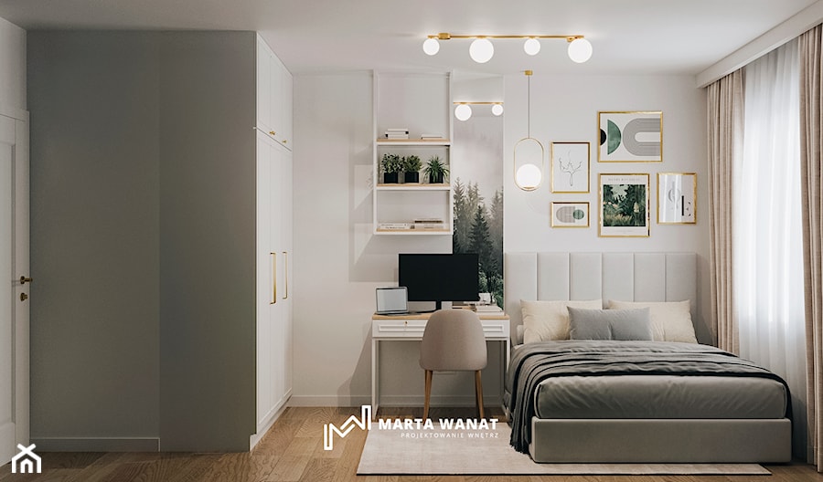 Przytulne mieszkanie - elegancka nowoczesność - Sypialnia, styl tradycyjny - zdjęcie od Marta Wanat Projektowanie wnętrz
