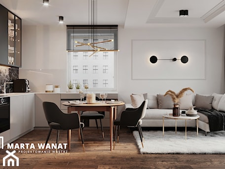 Aranżacje wnętrz - Salon: Apartament w stylu Glamour - Salon, styl glamour - Marta Wanat Projektowanie wnętrz. Przeglądaj, dodawaj i zapisuj najlepsze zdjęcia, pomysły i inspiracje designerskie. W bazie mamy już prawie milion fotografii!