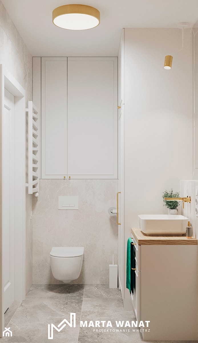 Przytulne mieszkanie - elegancka nowoczesność - Łazienka, styl tradycyjny - zdjęcie od Marta Wanat Projektowanie wnętrz