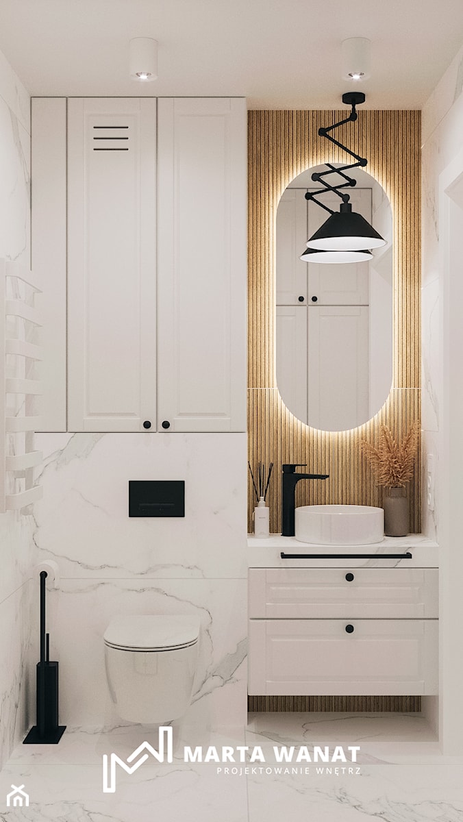 Hamptons - mieszkanie dla rodziny - Łazienka, styl tradycyjny - zdjęcie od Marta Wanat Projektowanie wnętrz