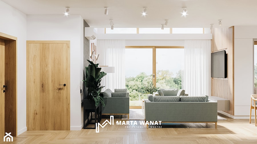 Eko dom - Salon, styl skandynawski - zdjęcie od Marta Wanat Projektowanie wnętrz
