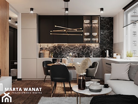 Aranżacje wnętrz - Kuchnia: Apartament w stylu Glamour - Kuchnia, styl glamour - Marta Wanat Projektowanie wnętrz. Przeglądaj, dodawaj i zapisuj najlepsze zdjęcia, pomysły i inspiracje designerskie. W bazie mamy już prawie milion fotografii!