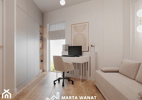 Jasne mieszkanie w stylu nowoczesnym - Biuro, styl nowoczesny - zdjęcie od Marta Wanat Projektowanie wnętrz