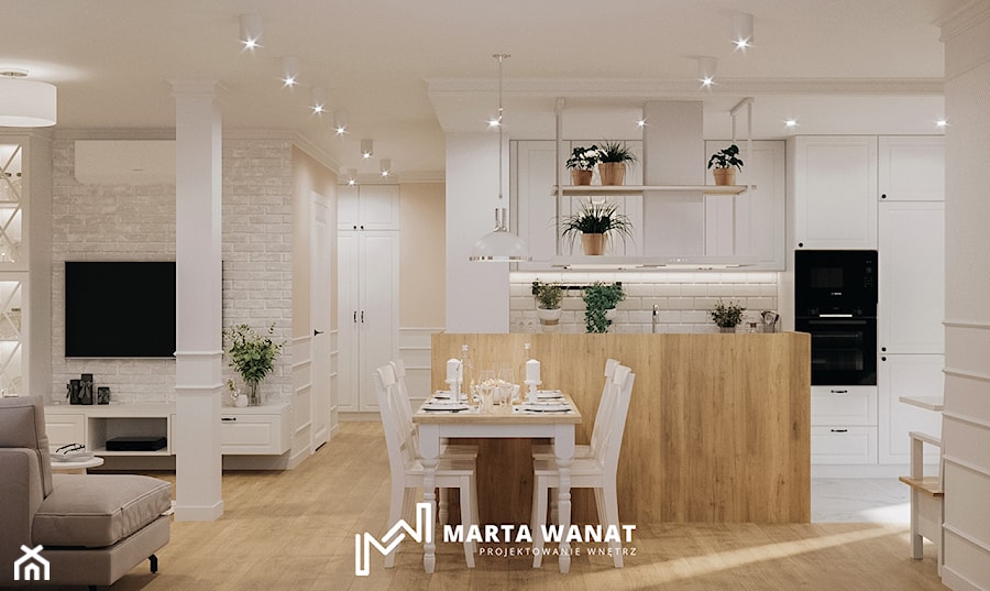 Hamptons - mieszkanie dla rodziny - Kuchnia, styl tradycyjny - zdjęcie od Marta Wanat Projektowanie wnętrz