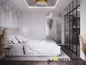 Współczesna elegancja - Sypialnia, styl glamour - zdjęcie od Marta Wanat Projektowanie wnętrz