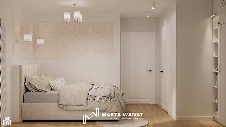 Hamptons - mieszkanie dla rodziny - Sypialnia, styl tradycyjny - zdjęcie od Marta Wanat Projektowanie wnętrz