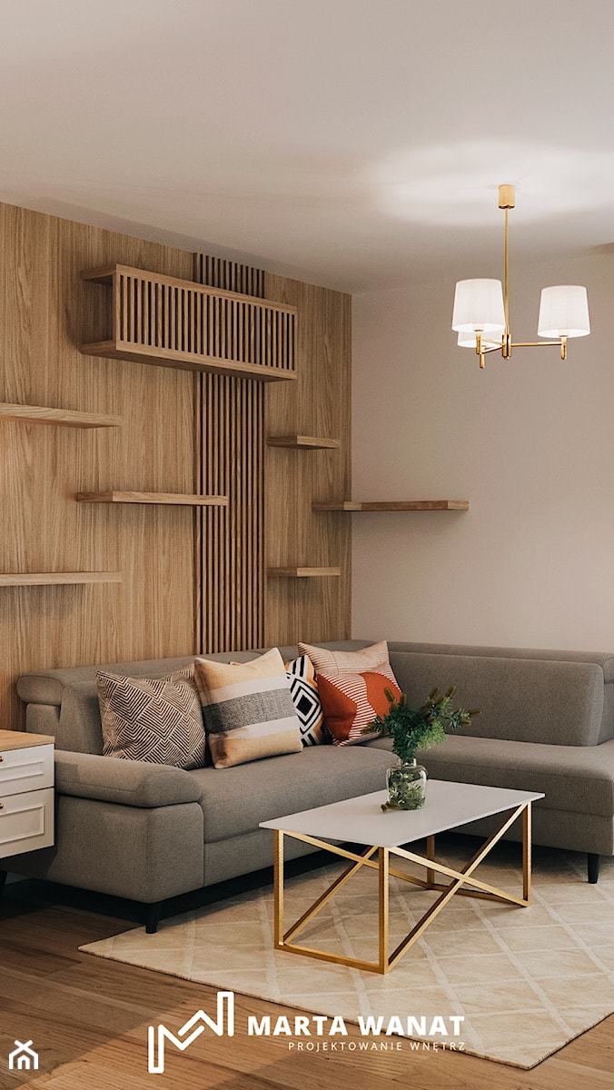 Przytulne mieszkanie - elegancka nowoczesność - Salon, styl tradycyjny - zdjęcie od Marta Wanat Projektowanie wnętrz
